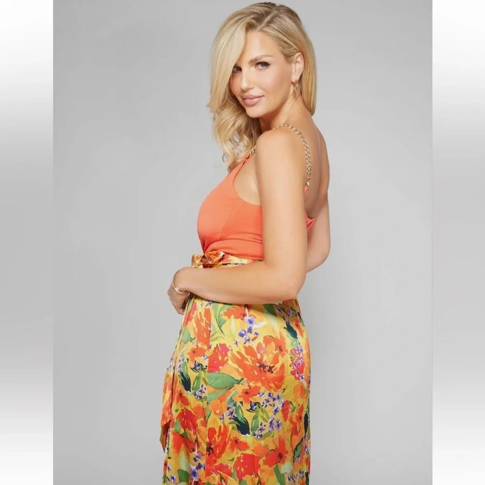 Marciano Vibrant Floral Print Wrap Skirt - Size S (6) - Picture 6 of 8